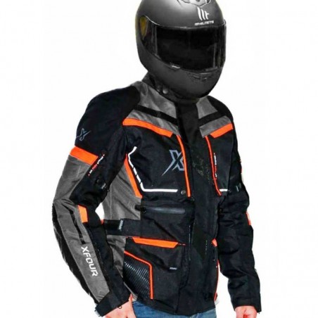 CHAQUETA CORDURA HOMBRE MAXTEX GRIS/NARANJA