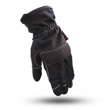 GUANTES DE MECANICO PIEL SINTETICA COLOR NEGRO MODELO 3K