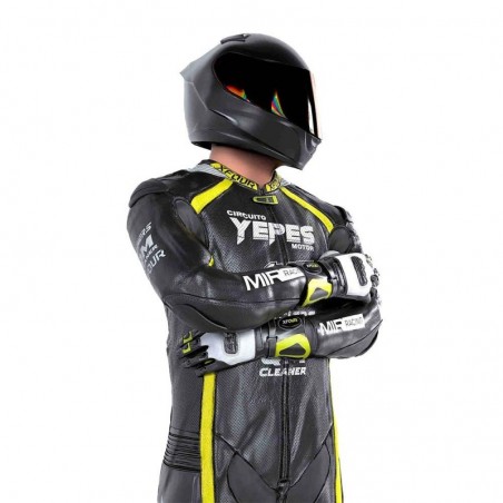 MONO XFOUR NIÑO MODELO IMR x YEPES MOTOR NEGRO y AMARILLO FLUOR