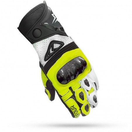 GUANTES ASFALTO NIÑO AMARILLO FLUOR PRO RACER