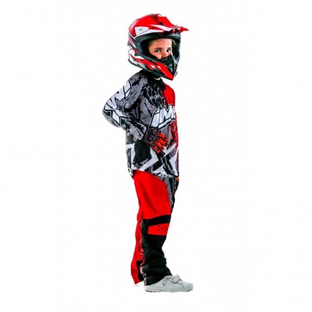 PANTALON CROSS ROJO NIÑO MODELO XFOUR 3K