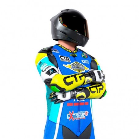 MONO XFOUR ADULTO MODELO AZUL Y AMARILLO FLUOR CTP X MIR RACING