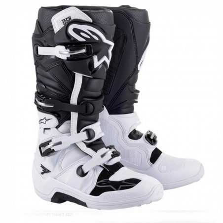 BOTAS ALPINESTARS TECH 7 BLANCO Y NEGRO