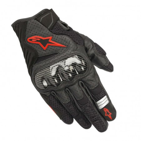 GUANTES ALPINESTARS SMX-1 AIR V2 BLACK / RED FLUOR