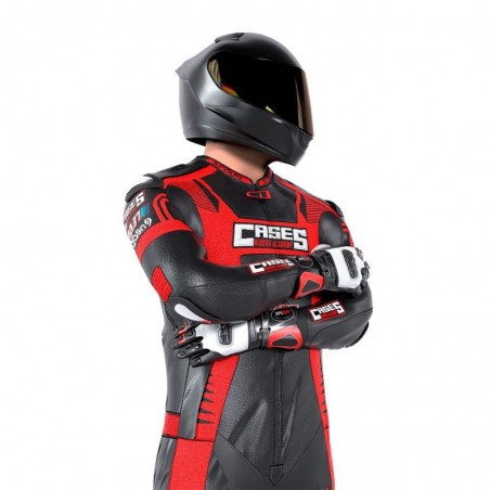 MONO XFOUR NIÑO MODELO CASES x MIR RACING ROJO Y NEGRO