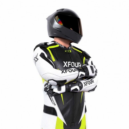 MONO XFOUR ADULTO MODELO AMARILLO FLUOR BLANCO Y NEGRO