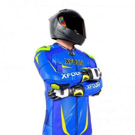 MONO XFOUR ADULTO AZUL Y AMARILLO FLUOR MODELO