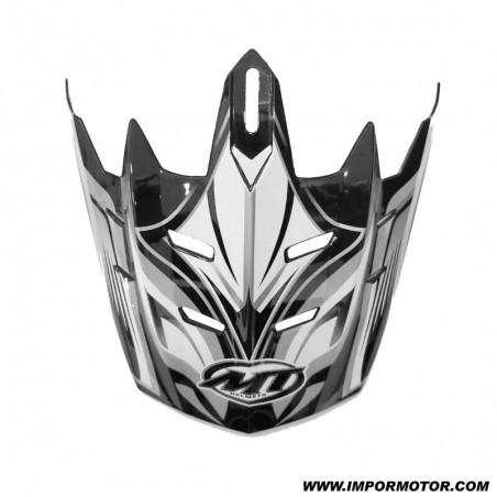 VISERA CASCO CROSS MT TECHNICAL (BLANCO/NEGRO)