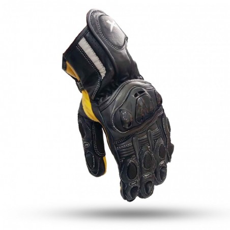 GUANTES ASFALTO CANGURO MARRON/NEGRO