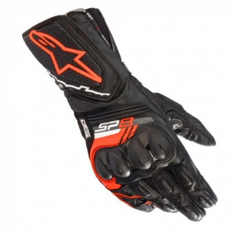 GUANTES ASFALTO ADULTO ALPINESTARS SP-8 V3 ROJO FLUOR